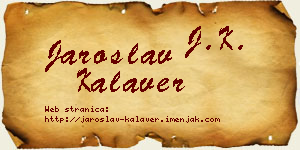 Jaroslav Kalaver vizit kartica
